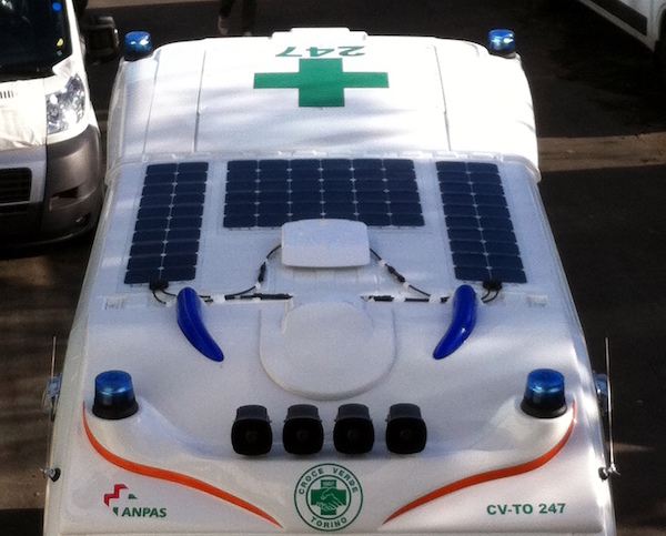 L'ambulanza fotovoltaica della Croce Verde di Torino
